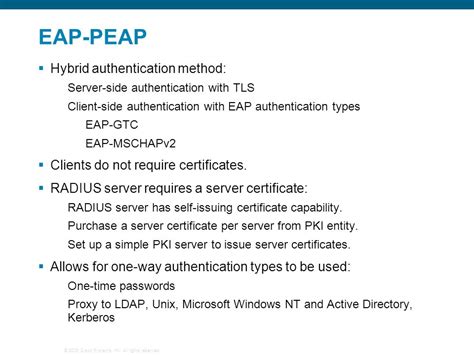 peap server certificate requirements